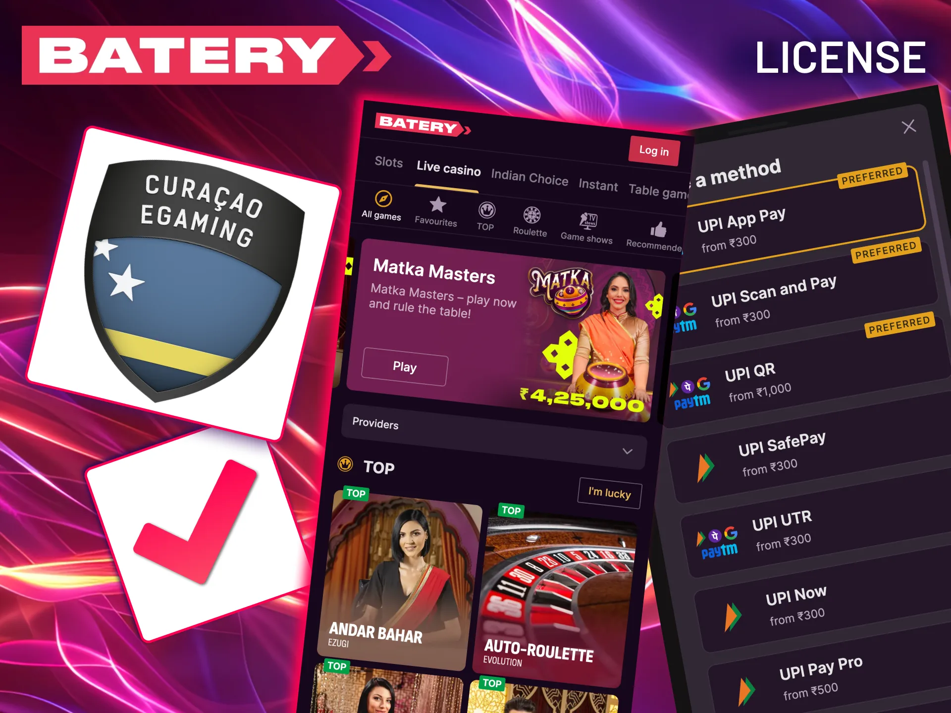 Batery Casino players can file a complaint with the Curacao regulator if their rights have been violated.