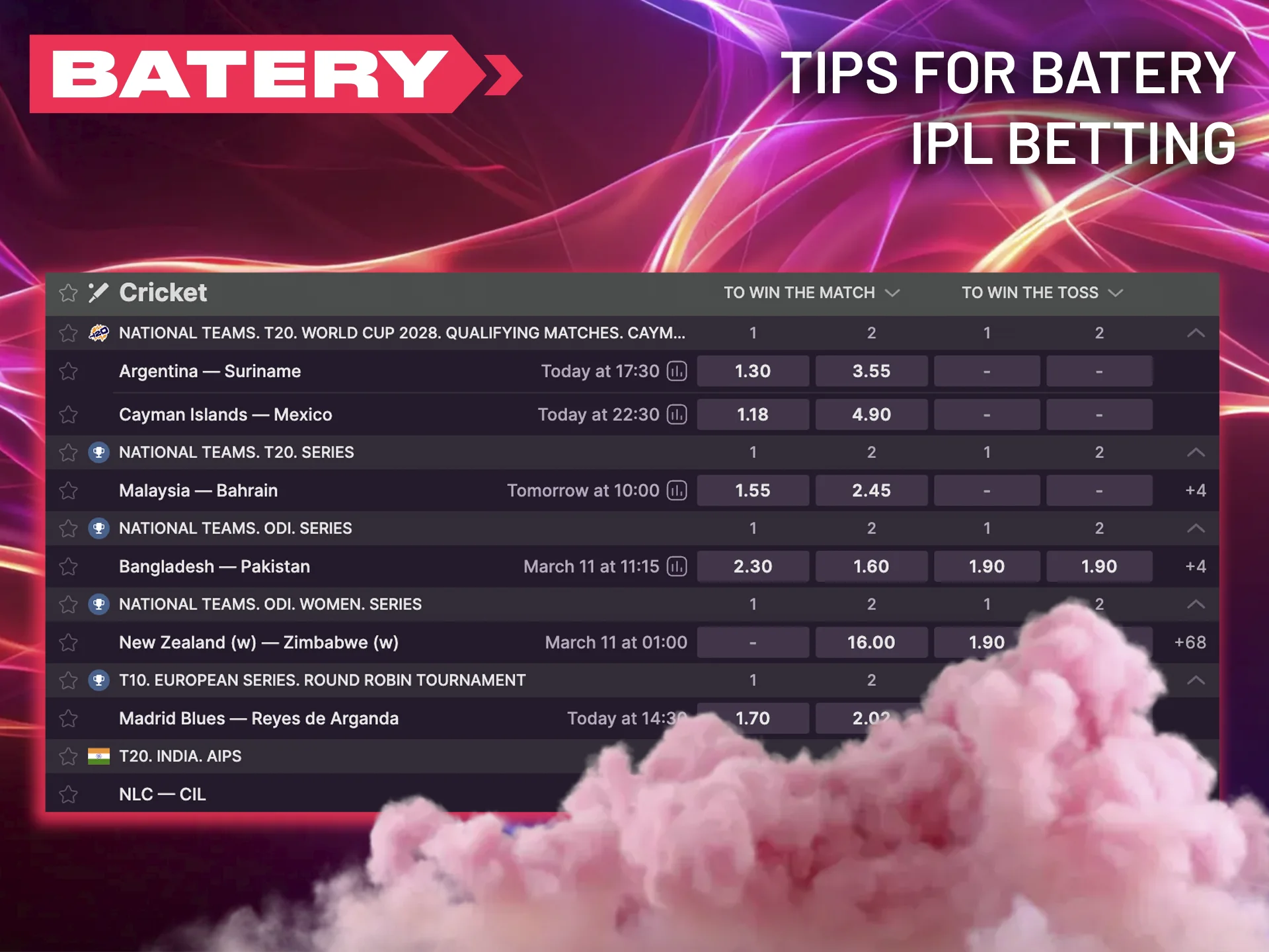 Learn the best tips from professionals to make informed predictions on IPL at Batery.